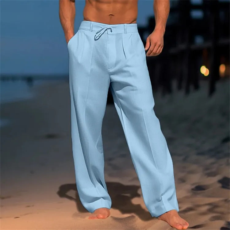 Nathan Linnen Pantalon -  1+1 Gratis