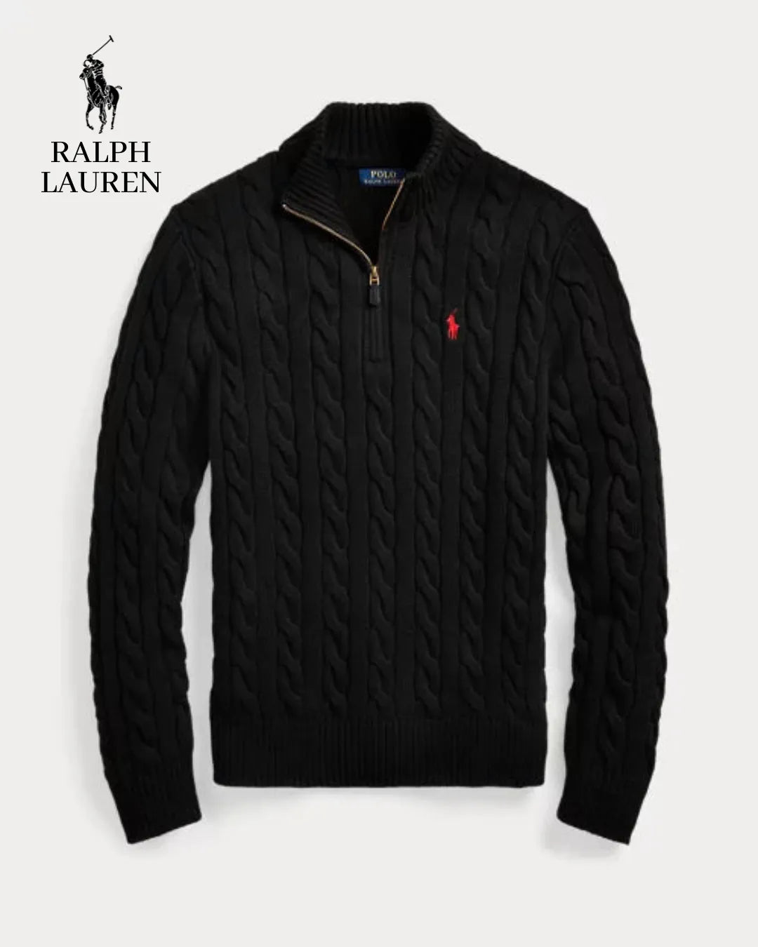 Baumwoll-Quarter-Zip-Pullover